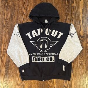 Vintage Y2K Tapout Zip Up Hoodie